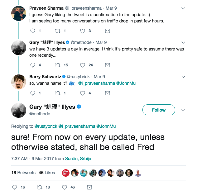 A Twitter conversation with Gary Illyes of Google about new updates.